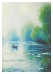 Ежедневник недатированный А5 128 листов, "Озеро кувшинок", ламинация Soft Touch