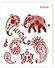 Трафарет пластиковый многоразовый Индия слон (20х25) (Л-060) - 1
