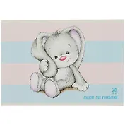 Альбом для рисования Listoff, "Зайка", А4, 20 листов, на скрепке