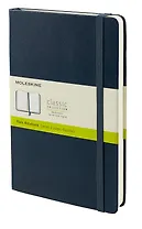 Книга для записей А5 200л нелин. "CLASSIC EXPANDED Large" тв.обл., синий сапфир, резинка, 2 ляссе, Moleskine