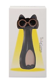Мини-лампа LED Котик в очках (черная) (пластик) (11х4) (12-LIGHT-532)