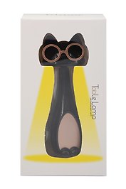 Мини-лампа LED Котик в очках (черная) (пластик) (11х4) (12-LIGHT-532)