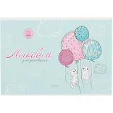 Альбом для рисования Феникс+, "Зайки с шариками", А4, 24 листа, на скрепке