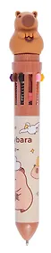 Ручка шариковая автоматическая 10 цветов "Wow capybara", в ассортименте