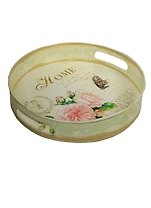 Поднос Уютный дом (только декор. использование) d30см) металл (МЛ-05-home)