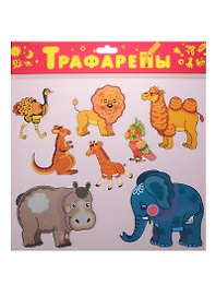 Трафарет, Дрофа, Экзотические животные, пластиковый, в блистере