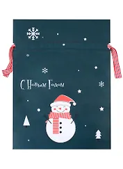 Мешок 40*30см подарочный "Снеговик" Новый год