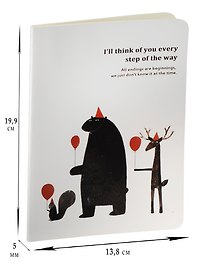 Тетрадь общая «Party in the forest», 36 листов в линейку, А5, в ассортименте