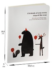 Тетрадь 36л лин. "Party in the forest", сшивка, ассорти