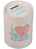 Копилка Бочка Карты (12х9) (металл) (12-22120-K80-20)