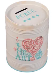 Копилка Бочка Карты (12х9) (металл) (12-22120-K80-20)