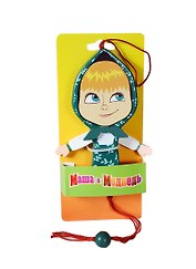 Игрушка деревянная Маша дергунчик хитрая (зеленая) (YX109) (упаковка)