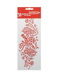 Трафарет пластик многоразовый Бордюр Рококо Охота (АН3836400) (Б-040) (10х23 см) (упаковка)