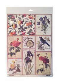 Рисовая бумага для декупажа Craft Premier Цветочные открытки (28,2х38,4см) (25 г/м)