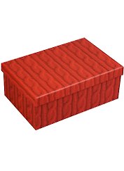 Коробка подарочная "Вязаные косички, красный", 17*11*7.5см
