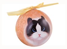 Елочный шар НГ Котик-пушистик (пластик) (7,5 см) (ПВХ Бокс)