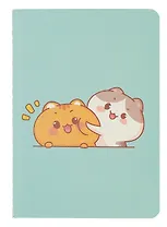 Записная книжка А7 30л кл. "Kawaii. Котики" сшивка, тонир.блок
