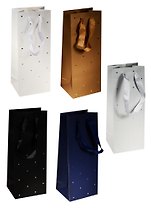 Пакет подарочный бумажный 12.5*34.5*10 "Casual фактура", бутылочный., мат. ламинат, Kairui