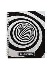 Тетрадь 96л кл. "ILLUSION" спираль, ламинация, выб.лак, ассорти, Idea