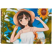 Альбом для рисования Listoff, "Девочка в подсолнухах", А4, 20 листов, на спирали