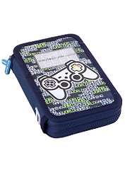 Пенал школьный 2отд. "GAME GEEK" 20*13, ткань