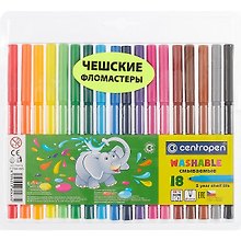 Фломастеры Centropen, 18 цветов