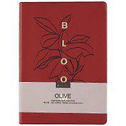 Ежедневник недатированный «Olive» А5, бордовый, 160 листов, экокожа, InFolio
