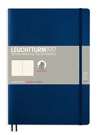 Книга для записей B5, 61 лист в точку "Classic", мягкая обложка, синий неви, Leuchtturm1917