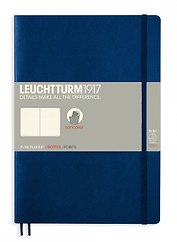 Книга для записей B5, 61 лист в точку "Classic", мягкая обложка, синий неви, Leuchtturm1917