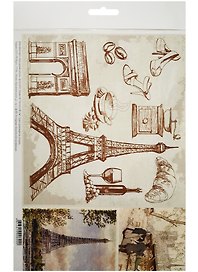 Декупажная карта Французский завтрак (А4) (пл. 40г/м2) (Karal592) (упаковка)