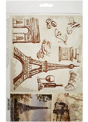 Декупажная карта Французский завтрак (А4) (пл. 40г/м2) (Karal592) (упаковка)
