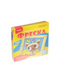 Набор для творчества LORI Фреска, Картина из песка "Милый котёнок"