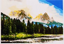 Картина по номерам  Чудесный пейзаж, 40*50 см.