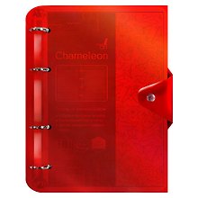 Тетрадь на кольцах «Chameleon. Красный» 120 листов в клетку, А5, сменный блок - Unnika