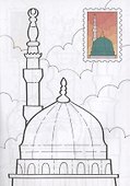 Мечети. Раскраска - 1
