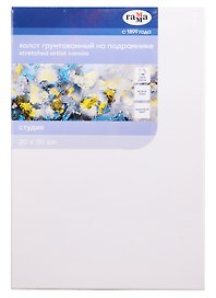 Холст на подрамнике "Студия", 20*30см, 100% хлопок, мелкое зерно, Гамма