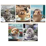 Тетрадь в клетку Listoff, "Чаепитие с милашками", 48 листов, в ассортименте