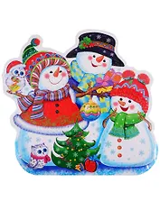 Мини-плакат "Семья снеговиков"