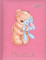 Записная книжка А6 48л лин. "Мишка Тедди и зайчик" 7БЦ, поролон, мат.ламинация, блестки, цв.блок, Listoff