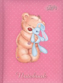 Записная книжка А6 48л лин. "Мишка Тедди и зайчик" 7БЦ, поролон, мат.ламинация, блестки, цв.блок, Listoff