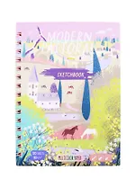 Скетчбук А5 120л "Pastorale moderne" тонир. трехцветн. блок, 80 г/м2, твердая обложка