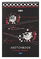 Скетчбук А4 20л "Смешарики" черн. внутр блок, 200г/м2, тв.обложка, спираль