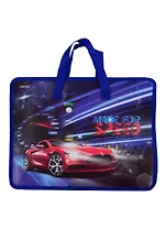 Папка для тетрадей А4 "Made for Speed" 33,5*26, молния, ручки, расширение, пластик+текстиль