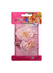 Набор резинок д/волос Winx Тканевые сердечки (23130) (2шт) (нежн.-роз.) (упаковка)