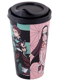 Стакан аниме Demon Slayer Tanjiro и Nezuko (пластик) (550 мл)