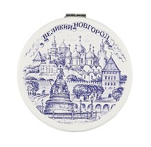 Зеркало мягкое Гжель (Великий Новгород) (7см) (320-28-GZ)