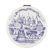 Зеркало мягкое 70мм "Великий Новгород. Гжель"