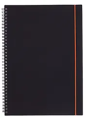 Тетрадь А4 80 листов, клетка, "Favorite Black. No 1" спираль