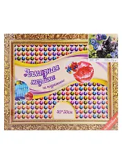 Алмазная мозаика на подрамнике Кот в анютиных глазках (40х50 см) (S 3895) (GJ1464) (кругл. непрозр. стразы 2,7 мм) (34цв.) (коробка) (3+) (Schreiber)