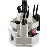 Набор настольный "Office" вращающ.подставка, серый, к/к